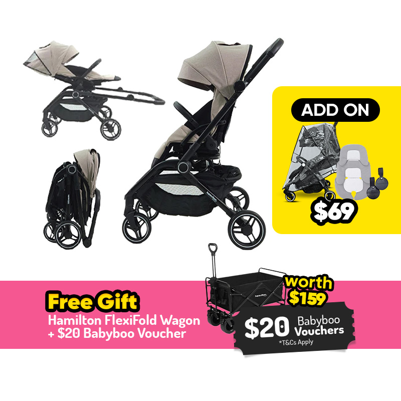 Hamilton T1 Turnable Stroller + FREE GIFT + Add On Option
